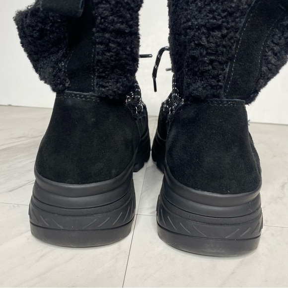 New! BP Summit Faux Fur Black Chunky Boot 8.5 - Picture 4 of 15